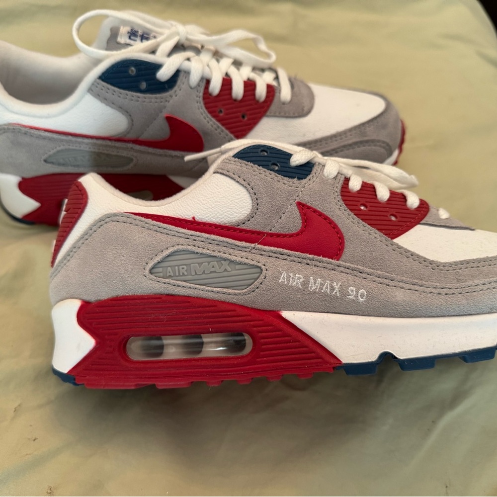 Nike Air Max 90 Red and Blue Sneakers